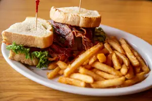 Applewood bacon, tomato, lettuce and mayo on sourdough