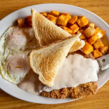 Chicken Fried Steak and Eggs